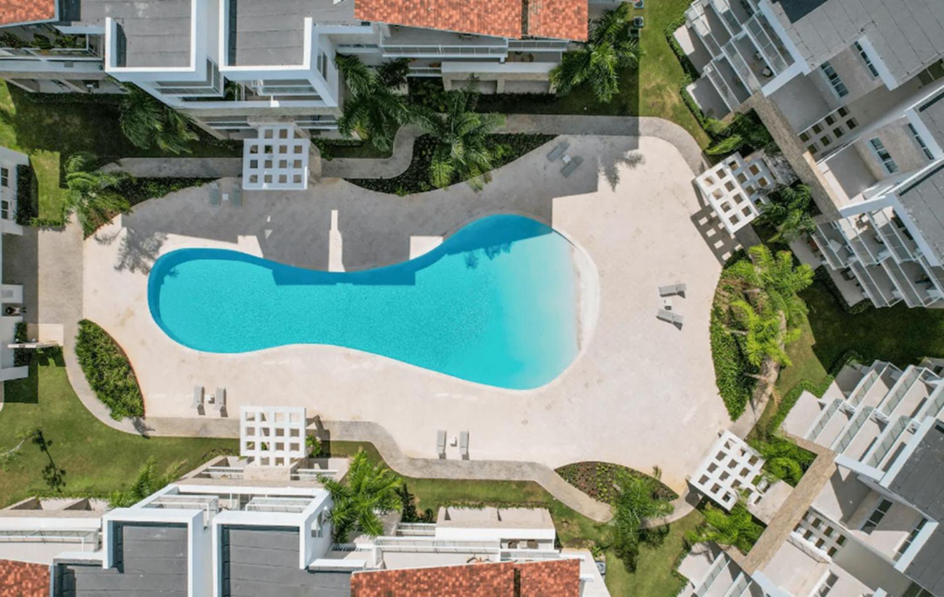 Beauty Pool Views Paseo Playa Coral Steps To The Apartamento Punta Cana