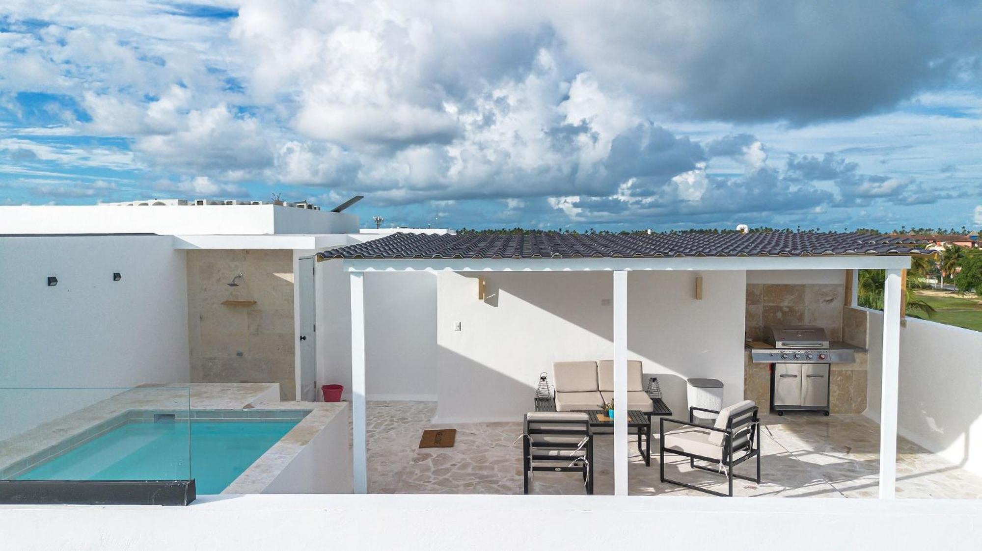 Penthouse Con Picuzzi Privado Y Barbacoa En Bavaro Apartamento