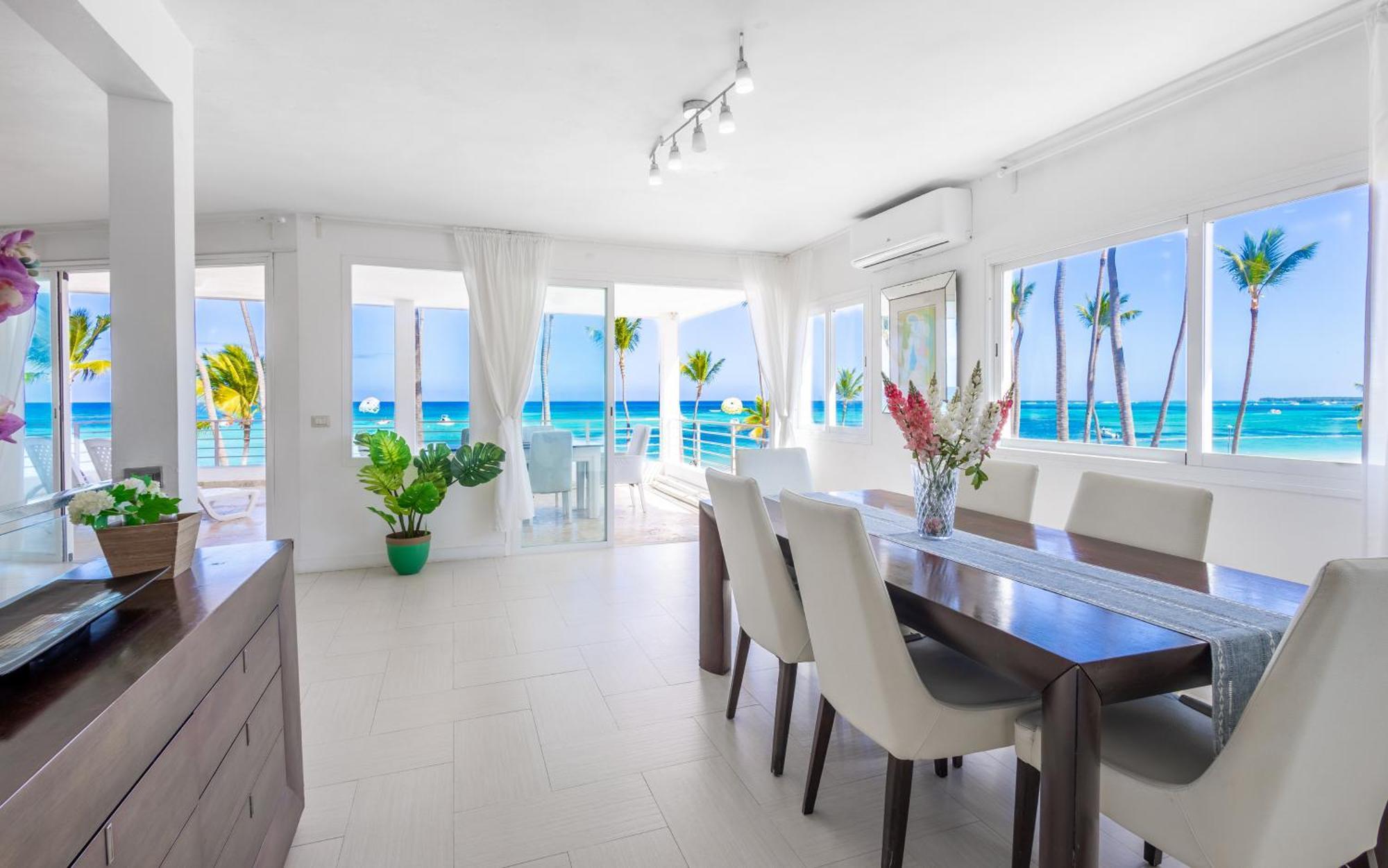 Apartamento Beachfront For Rent - Ocean View, Private Terrace, And Bbq *