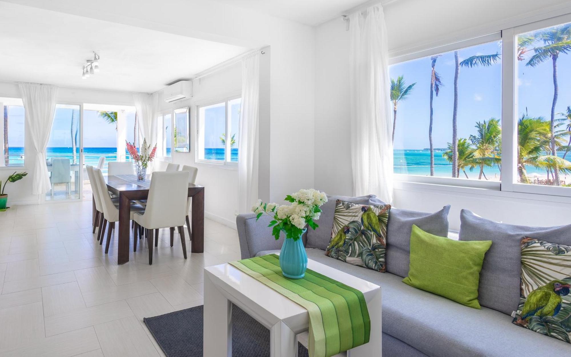 Apartamento Beachfront For Rent - Ocean View, Private Terrace, And Bbq Punta Cana