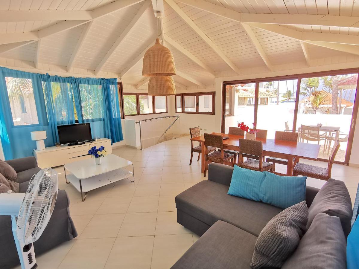 Villa Increíble Casa Con Terraza Con Vistas Al Mar En Primera Línea De Playa Cocina Wifi Bbq Tv Toallas Playa Punta Cana